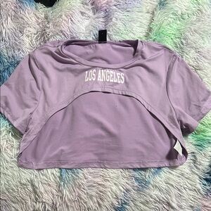 Los Angeles Lavender Crop Top